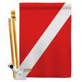 Cosa 28 x 40 in. Divers Flag Interests Sports Impressions Decorative Vertical House Set CO4120293